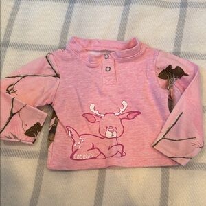 Cabela's Pink Deer Graphic Long Sleeve Tee